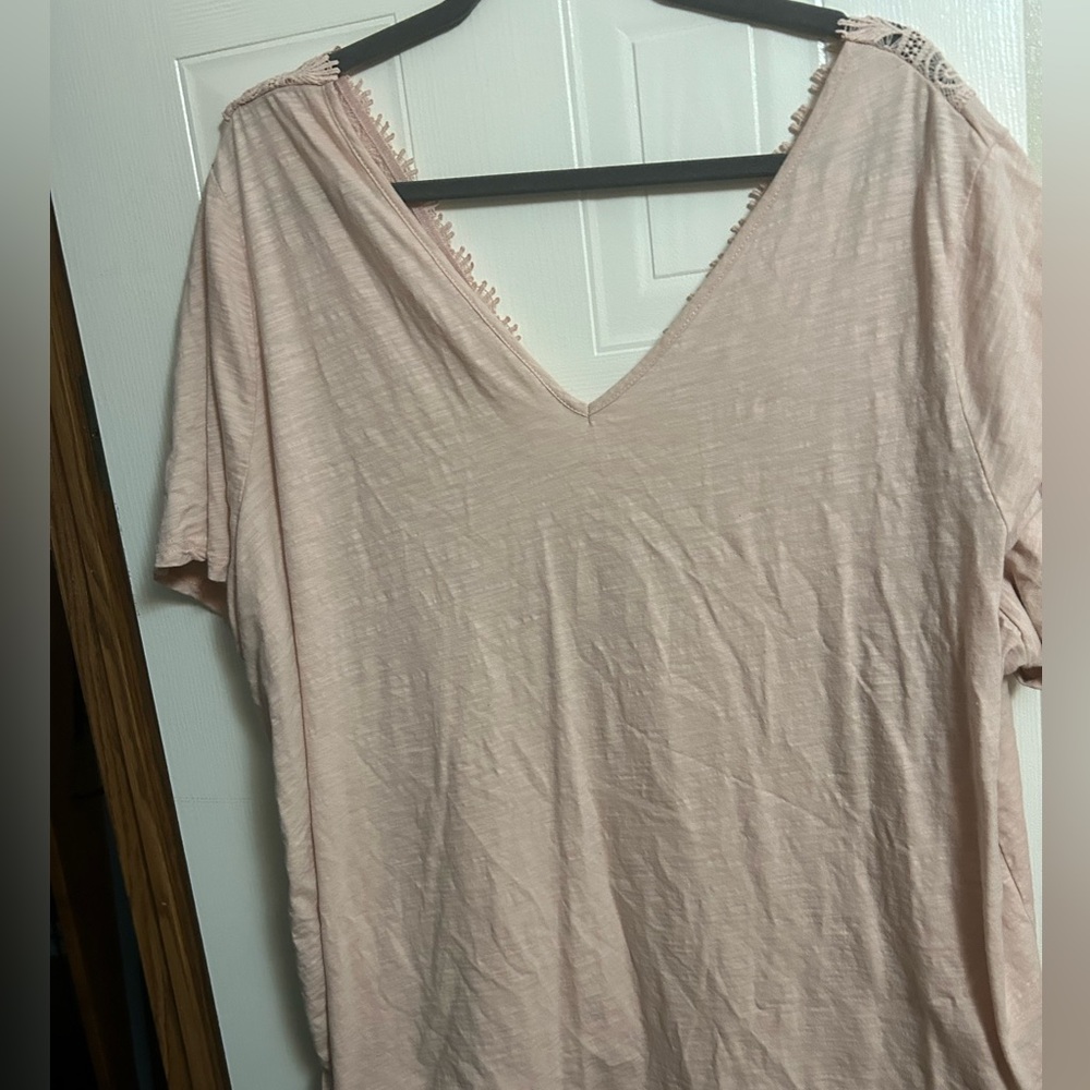 Lace back shirt